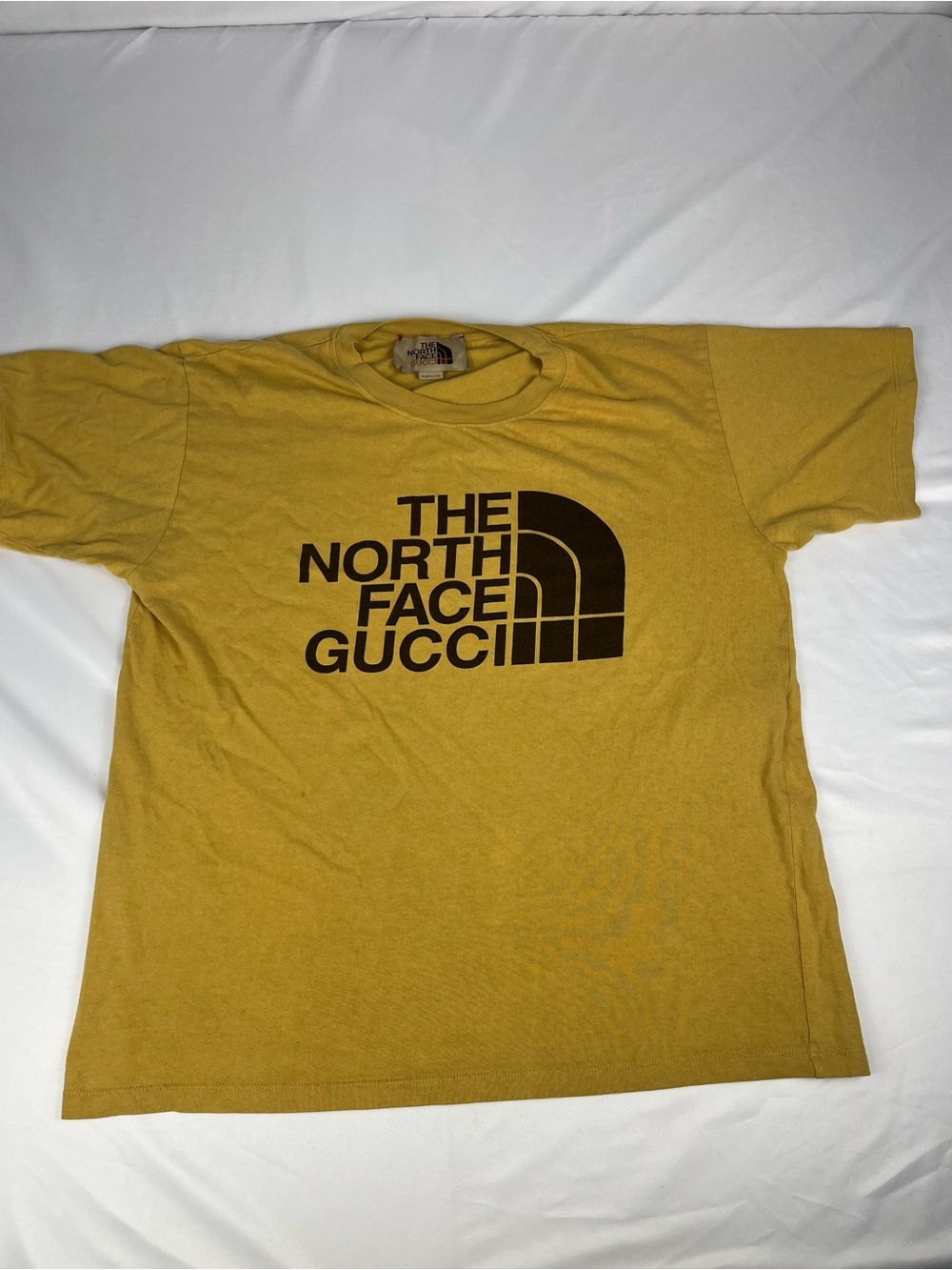 Gucci x The North Face Oversize T-Shirt Gold Yellow Size XS Made in Italy